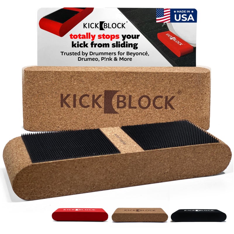 KickBlock Bass Drum Anchor â€“ Worldâ€™s Best Drum Stopper for Creep and Slide Prevention â€“ Ultra-Grip Technology â€“ Lightweight and Portable Accessory â€“ Natural Cork - Image 1